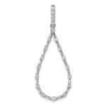 14k White Gold 3/4 carat Diamond Teardrop Pendant
