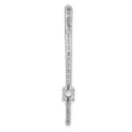 14k White Gold 5/8 carat Lab Grown Diamond VS/SI+ G+ Fashion Bar Chain Slide Pendant - Image 3