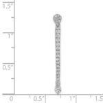 14k White Gold 1/3 carat Diamond Fancy Dangle Chain Slide - Image 4