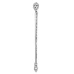 14k White Gold 1 carat Lab Grown Diamond VS/SI+ G+ Fashion Bar Chain Slide Pendant - Image 3