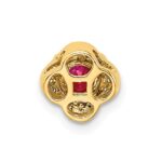 14k Polished Diamond and .33 Ruby Fancy Chain Slide - Image 4