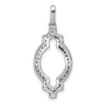 14k White Gold 1/4 carat Diamond Fancy Vintage Pendant - Image 3