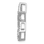 14k White Gold 5/8 carat Diamond Star of David Chain Slide - Image 2