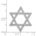 14k White Gold 5/8 carat Diamond Star of David Chain Slide - Image 4