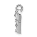 14k White Gold Diamond Cactus Pendant - Image 2