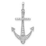 14k White Gold 1/4 carat Lab Grown Diamond VS/SI+ G+ Complete Anchor Pendant