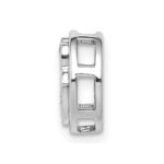 14k White Gold 1/10 carat Diamond Hamsa Round Chain Slide - Image 2