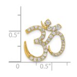 14k 3/8 carat Diamond Om Symbol Chain Slide - Image 3