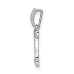 14k White Gold Diamond Gemini Zodiac Pendant - Image 2