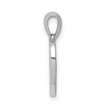 14k White Gold Diamond Paw Prints Heart Pendant - Image 2