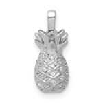 14k White Gold 1/6 carat Diamond Pineapple Pendant - Image 3