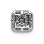 14k White Gold 1/4 carat Diamond Square Halo Cluster Chain Slide - Image 3