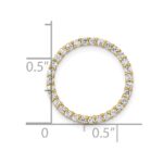 14k Polished 3/8 carat Diamond Circle Chain Slide - Image 4