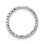 14k White Gold 1/4 carat Diamond Circle Chain Slide - Image 3