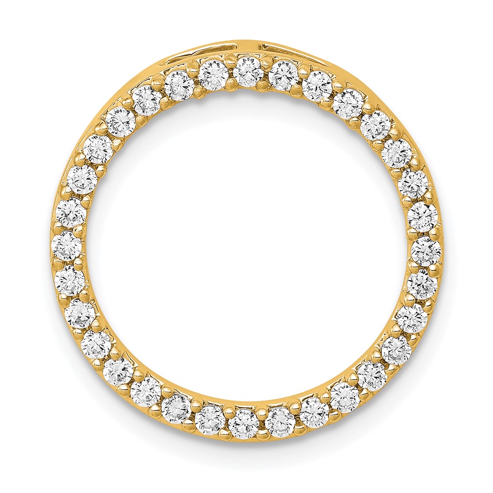 PM4713-050-YA.jpg 14k Polished 1/2 carat Diamond Circle Chain Slide - Image 1