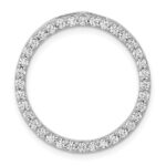 14k White Gold 3/4 carat Lab Grown Diamond VS/SI+ G+ Circle Chain Slide Pendant