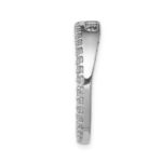 14k White Gold 3/4 carat Lab Grown Diamond VS/SI+ G+ Circle Chain Slide Pendant - Image 2
