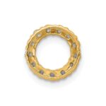 14k Polished 1/4 carat Diamond Circle Chain Slide - Image 3