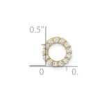 14k Polished 1/4 carat Diamond Circle Chain Slide - Image 4