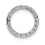 14k White Gold 3/8 carat Diamond Circle Chain Slide - Image 3