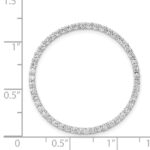 14k White Gold 1 carat Diamond Circle Chain Slide - Image 4