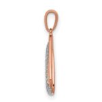 14k Rose Gold 1/6 carat Lab Grown Diamond VS/SI+ G+ Complete Double Triangle Pendant - Image 2