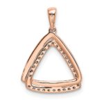 14k Rose Gold 1/6 carat Diamond Double Triangle Pendant - Image 3