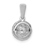 14k White Gold 1/2 carat Diamond Round Cluster Pendant - Image 3