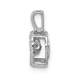 14k White Gold 1/10 carat Vibrant Moving Diamond Halo Pendant - Image 2