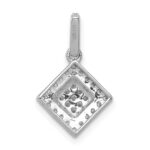 10k White Gold 1/4ct. Diamond Cluster Pendant - Image 3