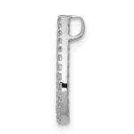 14k White Gold 1/5 carat Diamond Teardrop Chain Slide - Image 2