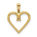 10K AA .03ct. Diamond Heart Pendant - Image 4
