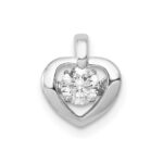 14k White Gold 1/4 carat Lab Grown Diamond VS/SI+ G+ Complete Vibrant Heart Pendant