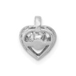 14k White Gold 1/4 carat Lab Grown Diamond VS/SI+ G+ Complete Vibrant Heart Pendant - Image 3