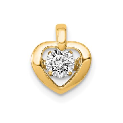 14k 1/4 carat Lab Grown Diamond VS/SI+ G+ Complete Vibrant Heart Pendant