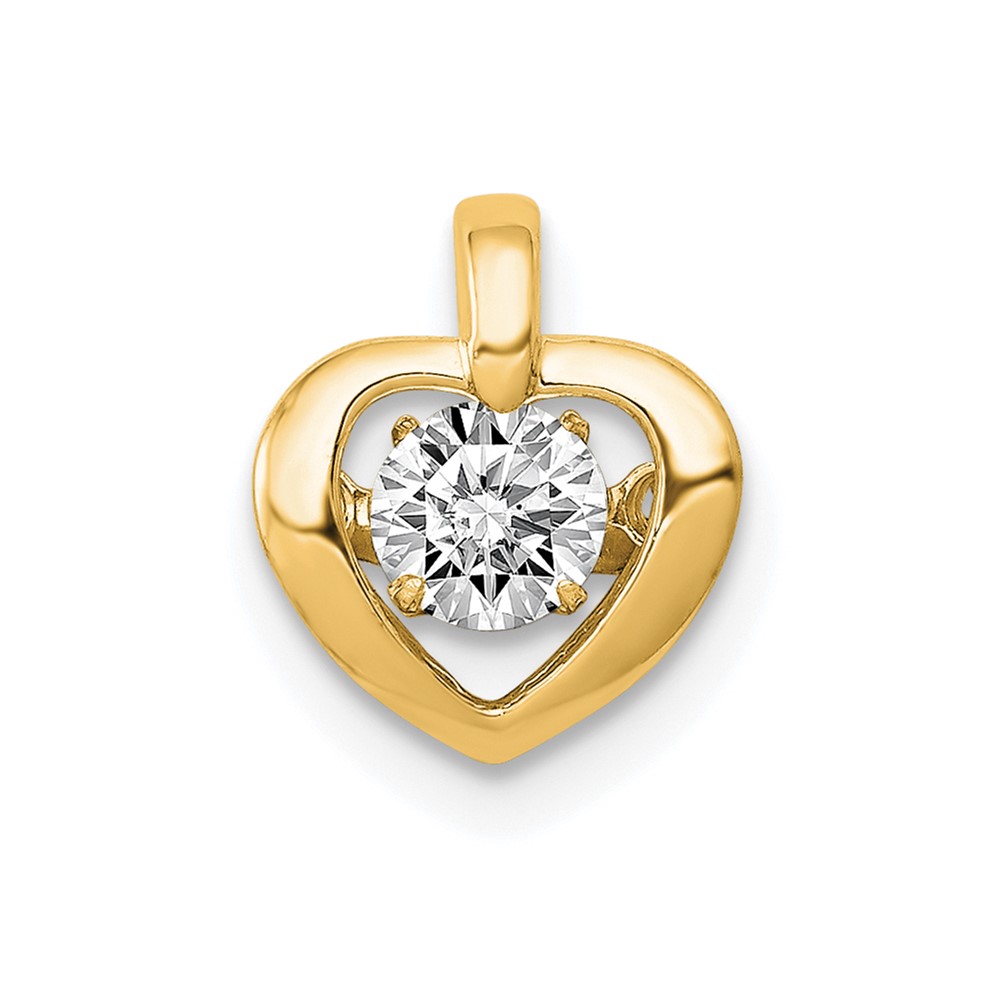 PM4833-025-YAA.jpg 14k 1/4 carat Lab Grown Diamond VS/SI+ G+ Complete Vibrant Heart Pendant - Image 1
