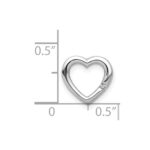 14k White Gold .01 carat Diamond Heart Chain Slide - Image 4