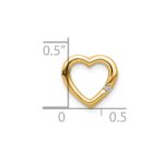 14k .01 carat Diamond Heart Chain Slide - Image 4