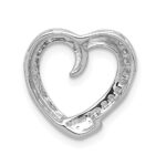 14k White Gold 1/20 carat Diamond Heart Chain Slide - Image 3