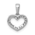 10K White Gold .03ct. Diamond Heart Pendant - Image 3