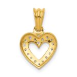 10K Diamond Heart Pendant - Image 3
