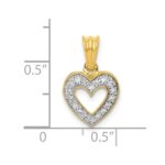 10K Diamond Heart Pendant - Image 4