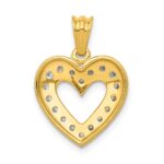 14k 1/4 carat Diamond Heart Pendant - Image 3