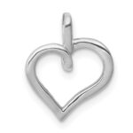 10K White Gold 1/20ct. Diamond Heart Pendant - Image 3
