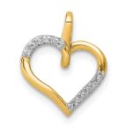 14k 1/20 carat Diamond Heart Pendant