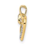 14k 1/20 carat Diamond Heart Pendant - Image 2