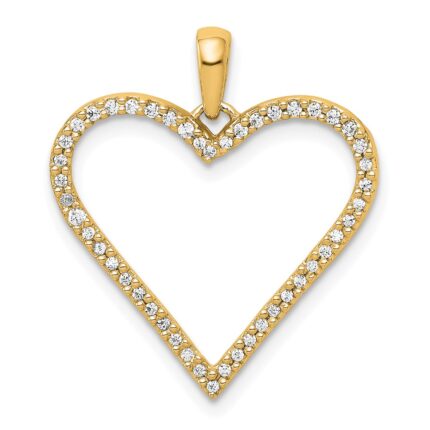 14k 1/6 carat Diamond Heart Pendant
