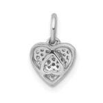 10k White Gold 1/10ct. Diamond Heart Pendant - Image 3