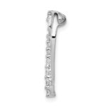 14k White Gold 1/6 carat Diamond Heart Chain Slide - Image 2