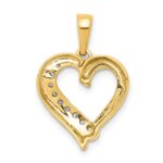 14k 1/10 carat Diamond Heart Pendant - Image 3
